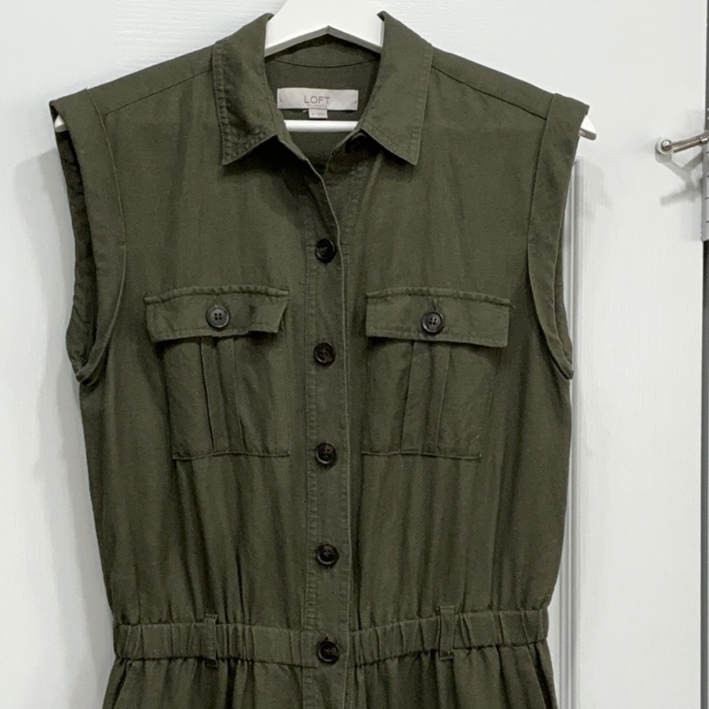 Loft Linen blend  Jumpsuit.
